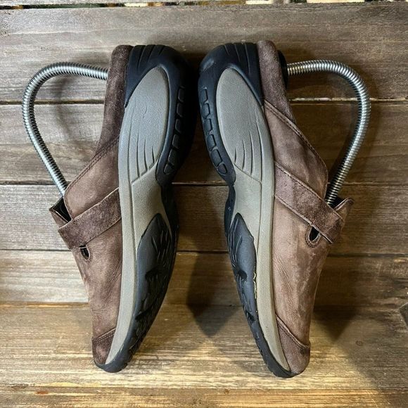Womens Merrell Encore Buckle Brown Leather Slip On Mules Clogs Shoes Size 8 M - Picture 4 of 6